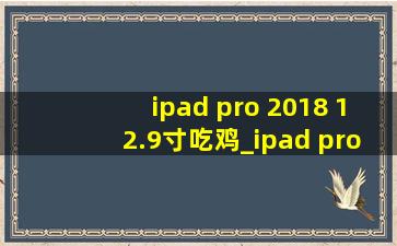 ipad pro 2018 12.9寸吃鸡_ipad pro 2018 12.9寸吃鸡视角